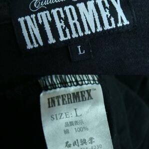 INTERMEX スカル柄 長袖Tシャツ 黒 (L)の画像10
