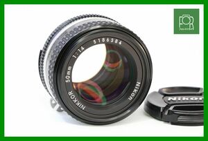 【同梱歓迎】【動作保証・点検済】良品■Ai-s NIKKOR 50mm F1.4■絞り完動■11207