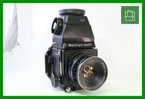 【同梱歓迎】実用■Mamiya RB67 / SEKOR 127mm F3.8 18469チムニーファインダー■シャッター全速完動・露出系不良■11218