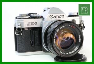 【同梱歓迎】実用■キヤノン Canon AE-1 ボディ+FD 50mm F1.4 S.S.C■シャッター全速・露出計・絞り完動■12661