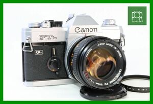 奇跡の良品■Canon FTb QL ボディ+FD 50mm F1.4 S.S.C. ○マーク■■シャッター全速・露出計・絞り完動・モルト綺麗■YYY614