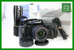 【同梱歓迎】【動作保証・点検済】良品■OLYMPUS E-520+ZUIKO 14-42mmバッテリー・チャージャー・4GB CFカード・箱付き■AB87