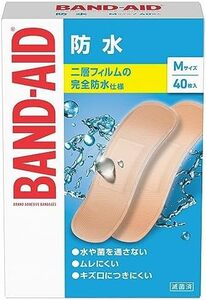 BAND-AID(バンドエイド) 救急絆創膏 防水 Mサイズ 40枚