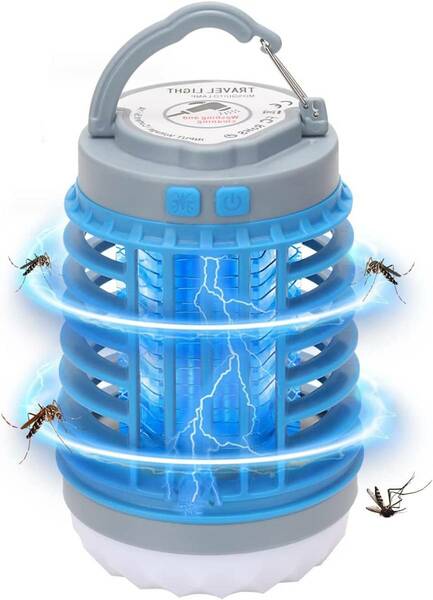 電気蚊取り器 電撃殺虫器 電撃殺虫機UV光源誘引式 USB 充電式 超大容量