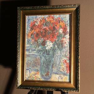 Art hand Auction Canvas Print Art Flowers in a Vase Painting Framed Interior Decoration, Painting, Oil painting, others