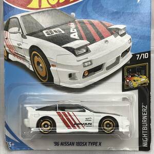 (5-214W) '96 NISSAN 180SX TYPE X, ホワイト, ADVAN, YOKOHAMA, ベーシックカー【ホットウィール】