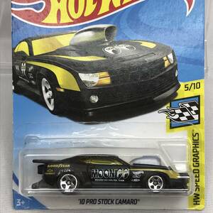 (5-202K) '10 PRO STOCK CAMARO, MOONEYES, ムーンアイズ, ブラック, ベーシックカー【ホットウィール】