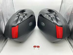 GIVI　V35N　左右セット　サイドケース　パニアケース　品番：68068　バイク　未塗装ブラック　ハードケース　鍵2本付き