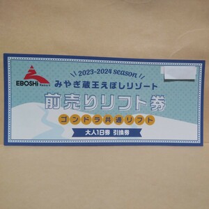 ☆複数枚あり☆★蔵王えぼしリゾート ゴンドラ共通 リフト大人１日券★