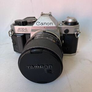 □【500円スタート】Canon AE-1 フィルムカメラ TAMRON 35-70mm 1:3.5 CF MACRO レンズ