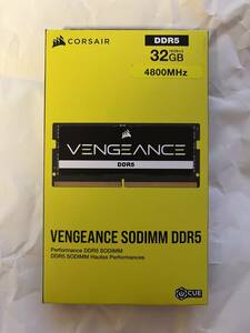 コルセア CORSAIR DDR5-4800 ノートPC用 メモリ VENGEANCE DDR5 32GB 16GB×2枚 SO-DIMM CMSX32GX5M2A4800C40 PC5-38400 中古