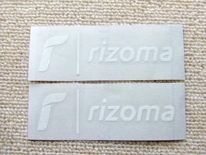 ■ rizoma / リゾマ 切り文字 ステッカー 白つや消し [100mm x 30mm] ■2枚セット