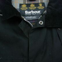 Barbour バブアー 1202317 英国製 1202317 INTERNATIONAL インターナショナル ワックス オイルド ジャケット ブラック系 34【中古】_画像3