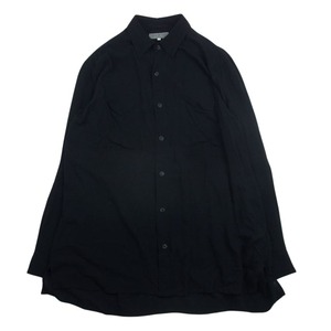 Yohji Yamamoto POUR HOMME ヨウジヤマモトプールオム 20SS HN-B09-201 レーヨン ロング シャツ ブラック系 2【中古】