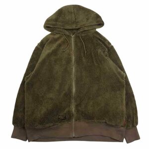 WTAPS ダブルタップス 172ATDT-CSM20 GRIZZLY SWEATSHIRT ボア ジップ パーカー ブラウン系 L【中古】