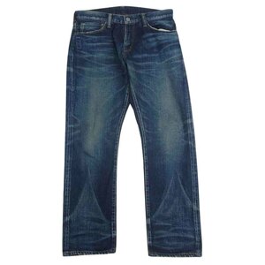 シークエル SEQUEL SQ-22AW-PT-06 × FRAGMENT フラグメント DAMAGE DENIM PANTS ダメージ デニム パンツ インディゴブルー系 S【中古】