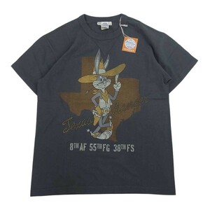 TOY'S McCOY トイズマッコイ バッグスバニー テキサス レンジャー ミリタリー 半袖 Tシャツ グレー系 S【新古品】【未使用】【中古】