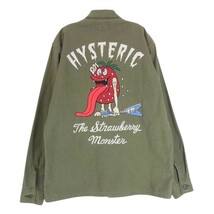 HYSTERIC GLAMOUR ヒステリックグラマー 17AW 02173AH06 STRAWBERRY MONSTER ストロベリーモンスター 刺繍 ミリタリー ジャケット【中古】_画像1