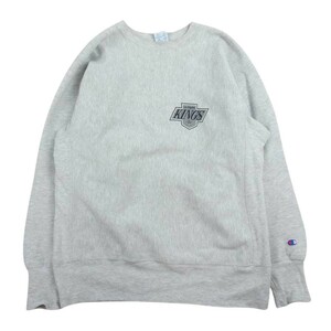 Champion チャンピオン ヴインテージ 90s USA製 刺繍タグ リバースウィーブ Los Angeles Kings スウェット グレー系 L【中古】