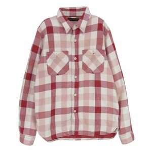 FULLCOUNT Fullcount original check flannel long sleeve shirt red group 36[ used ]