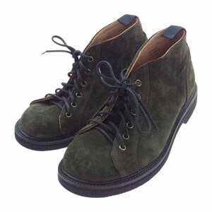 Tricker's トリッカーズ m73s013 6ホール スエード チャッカ ブーツ ビブラムソール カーキ系 UK6.5【美品】【中古】