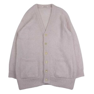 AURALEE オーラリー A22AC03KM BRUSHED SUPER KID MOHAIR KNIT LONG CARDIGAN モヘヤ モヘア ニット 長袖 ロング カーディガン 0【中古】