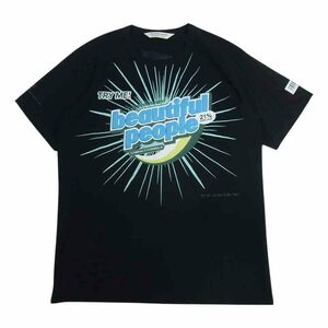 beautiful people ビューティフルピープル 1145310433 コットンジャージー クリーニングロゴ プリント Tシャツ 半袖 170【中古】