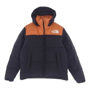 THE NORTH FACE ノースフェイス ND92235R GTX GORE-TEX ゴアテックス レザー ヌプシ ダウン ジャケット ブラック系 S【中古】