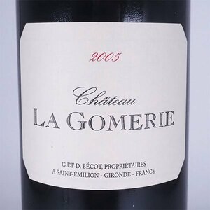 1円～★シャトー ラ ゴムリー 2005年 赤 750ml 14% サンテミリオン Chateau La Gomerie TB18061