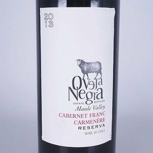 1円～★オヴェハ ネグラ カベルネ フラン カルメネール レゼルヴァ 2013年 赤 750ml 14% チリ Oveja Negra TB18082