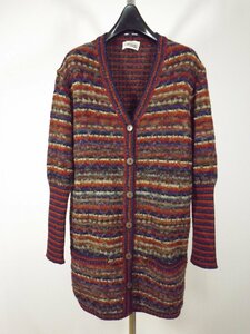 色の魔術師！　美品　MISSONI （ミッソーニ）イタリア製　ミドル丈　ニット　カーディガン　レディース44(L)