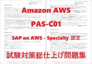 Amazon AWS PAS-C01【５月日本語印刷版】認定現行実試験最新版問題集