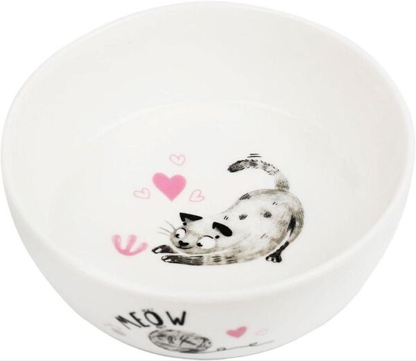 Alien Pet ペットボウル 猫 食器 フードボウル 陶器 ペット用 猫 犬 プレート ボウル