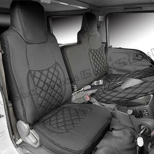  Isuzu 07 Elf standard double cab front seat cover black stitch Titan a Trusco n dollar custom 785F/BK