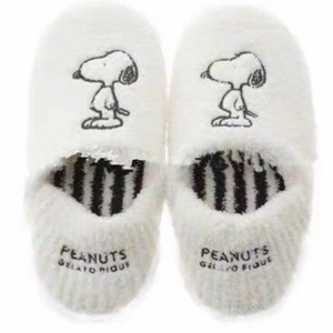  free shipping * new goods Snoopy .... heel ... not slippers room shoes pretty interior slippers * white 