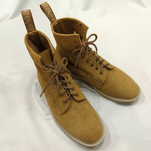 Dr.Martens Whiton 8ホールスエードブーツ サイズUK8(27cm相当) ベージュ AirWair レアモデル ドクターマーチン レザーシューズ 革靴