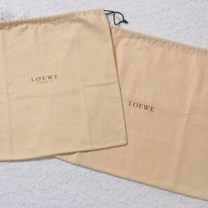 ロエベ「LOEWE」バッグ保存袋 2枚組 旧型 (3392) 正規品 付属品 内袋 布袋 巾着袋 布製 ベージュ の画像1