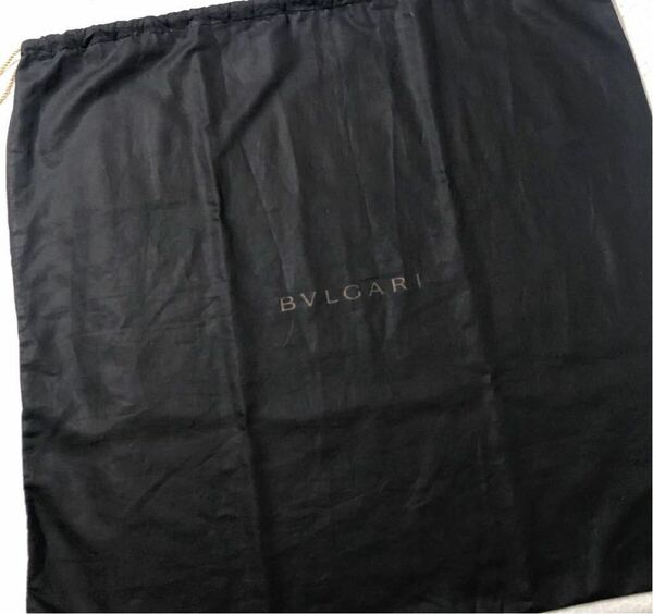 ブルガリ「BVLGARI」バッグ保存袋 (3597) 正規品 付属品 内袋 布袋 巾着袋 布製 ブラック70×67cm 特大サイズ