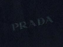 プラダ「PRADA」バッグ保存袋 (3652) 正規品 付属品 内袋 布袋 巾着袋 布製 起毛生地 ネイビー 66×46cm 特大サイズ バッグ用 _画像1