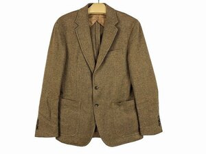 POLO RALPH LAUREN/ポロ ラルフローレン polo tweed テーラードジャケット ヘリンボーン ウール ポルトガル製 サイズ : 38 ベージュ