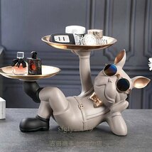 B0201☆新品フレンチブルドッグ 犬 トレイ 小物置き 置物 オブジェ 飾り ディスプレイ お菓子入れ 玄関鍵置き インテリア ブラック_画像4