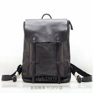 A6071☆新品人気 バックパック メンズ 本革 ヌメ革 リュックサック ブラウン レザー アウトドア 通勤通学 14インチ対応 トラベルバッグ