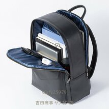 A6937新品リュック メンズ デイパック ビジネス バッグ バックパック 本革 ビジネスリュック A4サイズ書類収納 プレゼント大容量通勤通学_画像4