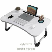 A6305新品ベッドテーブル テーブル 折りたたみテーブル 小さい 一人用 おしゃれ サイドテーブル コンパクト ナチュラル木目_画像2