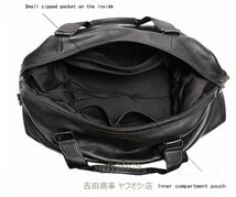 A6770新品美品 ボストンバッグ 本革 メンズ 大容量 トラベルバッグ レザー 2WAY 機内持ち込み 旅行バッグ 自立 旅行鞄 ブラック_画像10