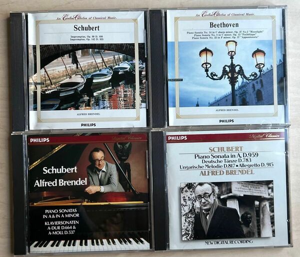 アルフレッド・ブレンデル　シューベルト　ピアノ・ソナタ第4、13、20番　即興曲　ベートーヴェン　同8、14、23番　他