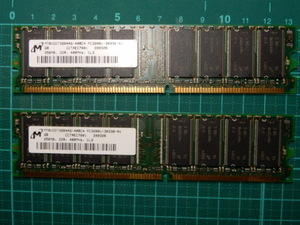 マイクロンテクノロジー Micron 256 MB DIMM DDR Memory　pc3200u 30330 a1 　デスクトップ パソコン　PCメモリーカード