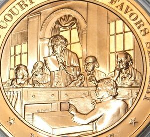 レア 限定品 1857年 アメリカ 奴隷制度史 連邦最高裁判決 スコット対サンフォード事件 フランクリンミント 造幣局製 メダル コイン 記章