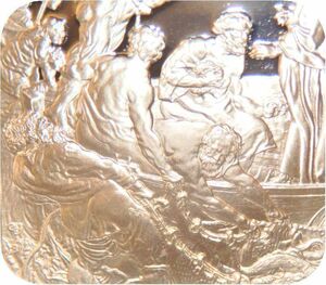 レア 希少品 世界の偉大な画家 ルーベンス 絵画 イエス キリスト教 弟子 布教の旅 記章 章牌 純銀製 Silver925 メダル コイン コレクション