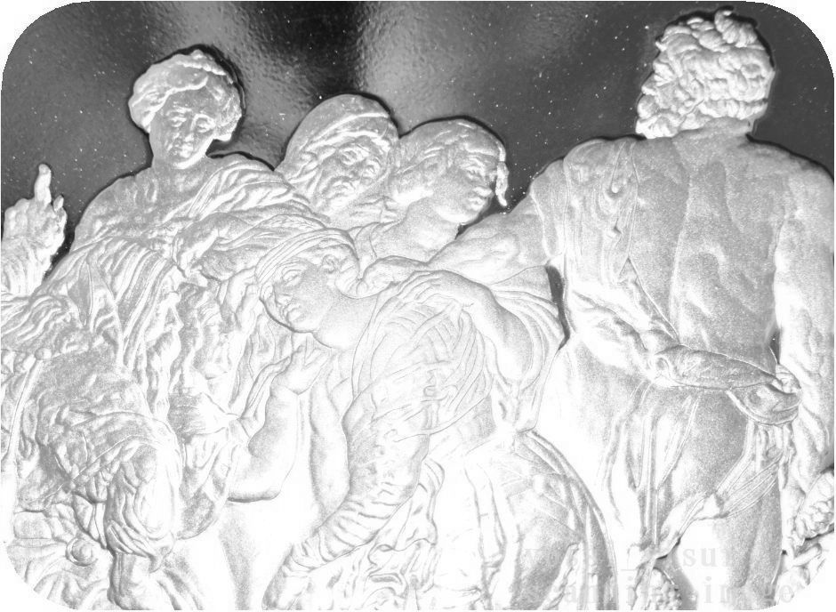 Rara edición limitada Gran pintor del mundo Pintura de Rubens Cristianismo Santa Catalina Martirio Insignia Plata Medalla de plata de ley 925 Colección de monedas Azulejo del capítulo, artesanías en metal, hecho de plata, otros